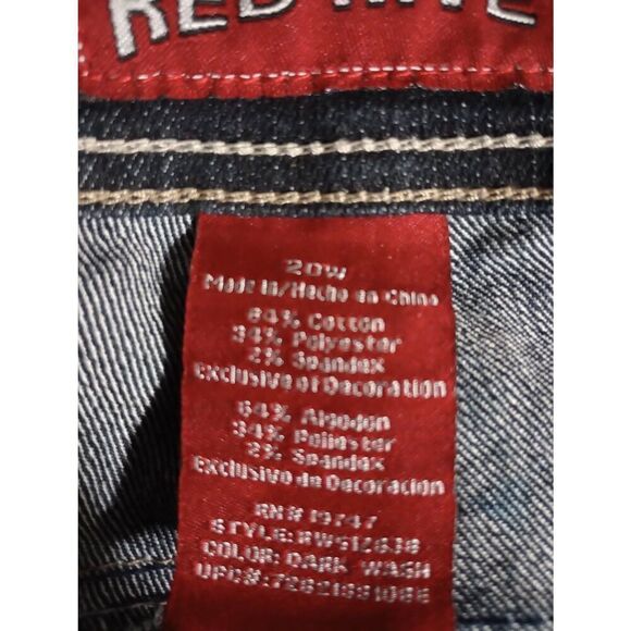 Red Rivet Jeans Ladies‎ 20W Detailed Pocket Straight Leg - Picture 6 of 8